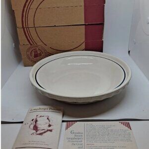 Longaberger Woven Traditions Class Blue 10" Pie Plate NEW IN BOX